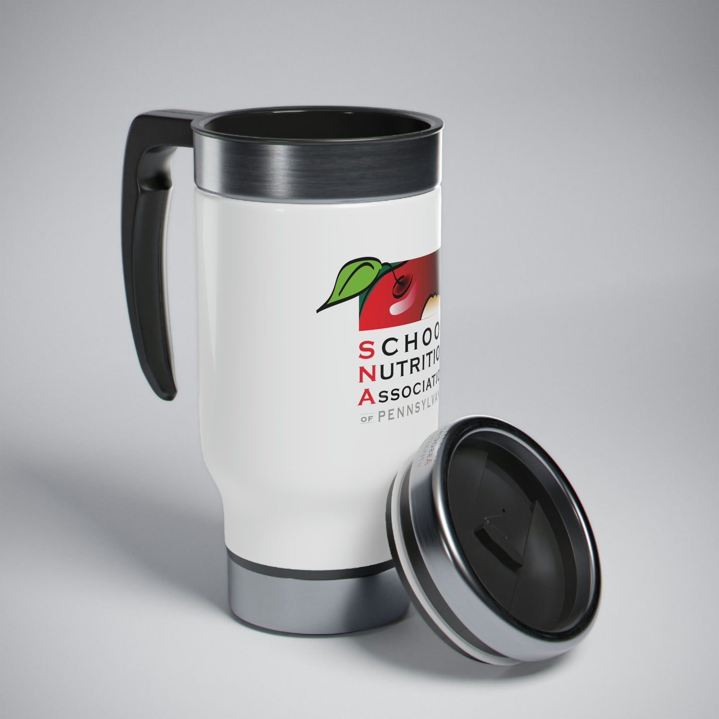 Stainless Steel Travel Mug with Handle, 14oz
